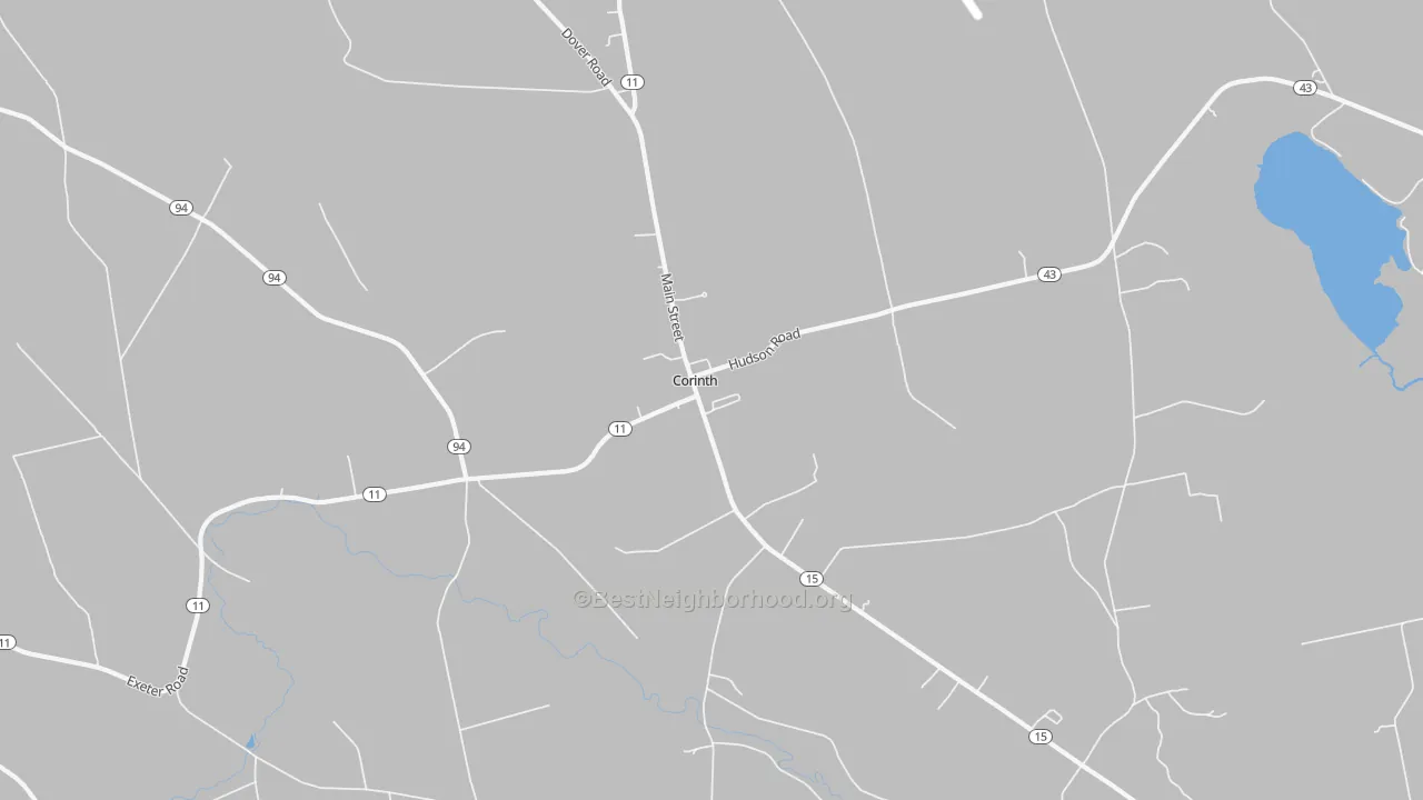 Transit Grade map of East Corinth, ME
