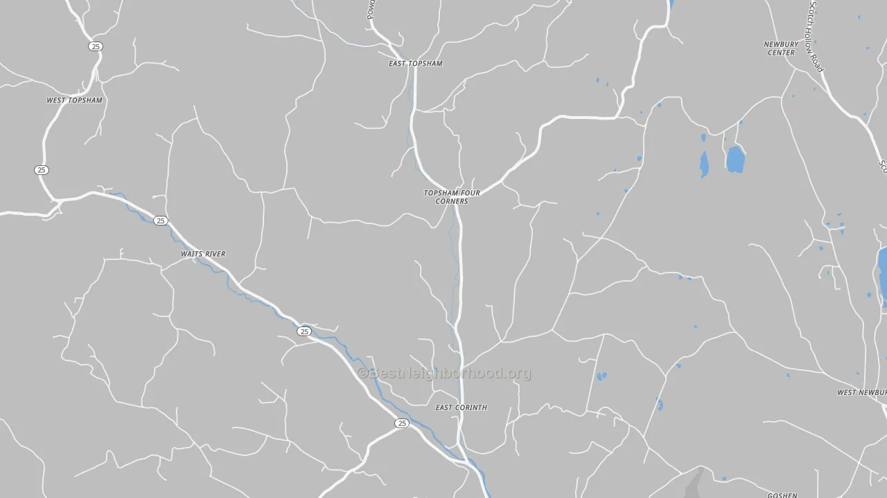 Transit Grade map of East Corinth, VT