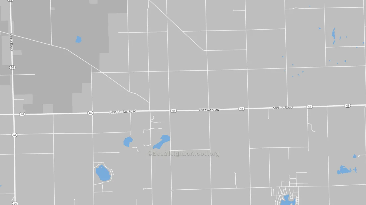 Transit Grade map of East Dayton, MI