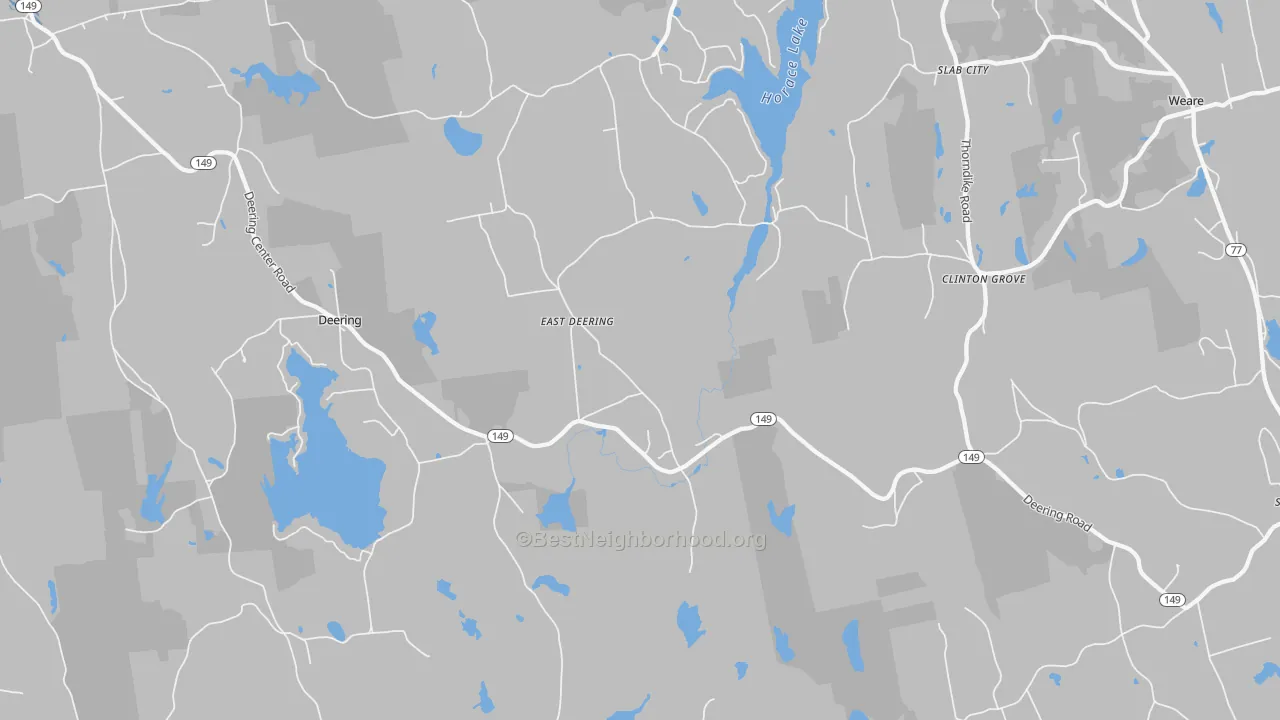 Transit Grade map of East Deering, NH