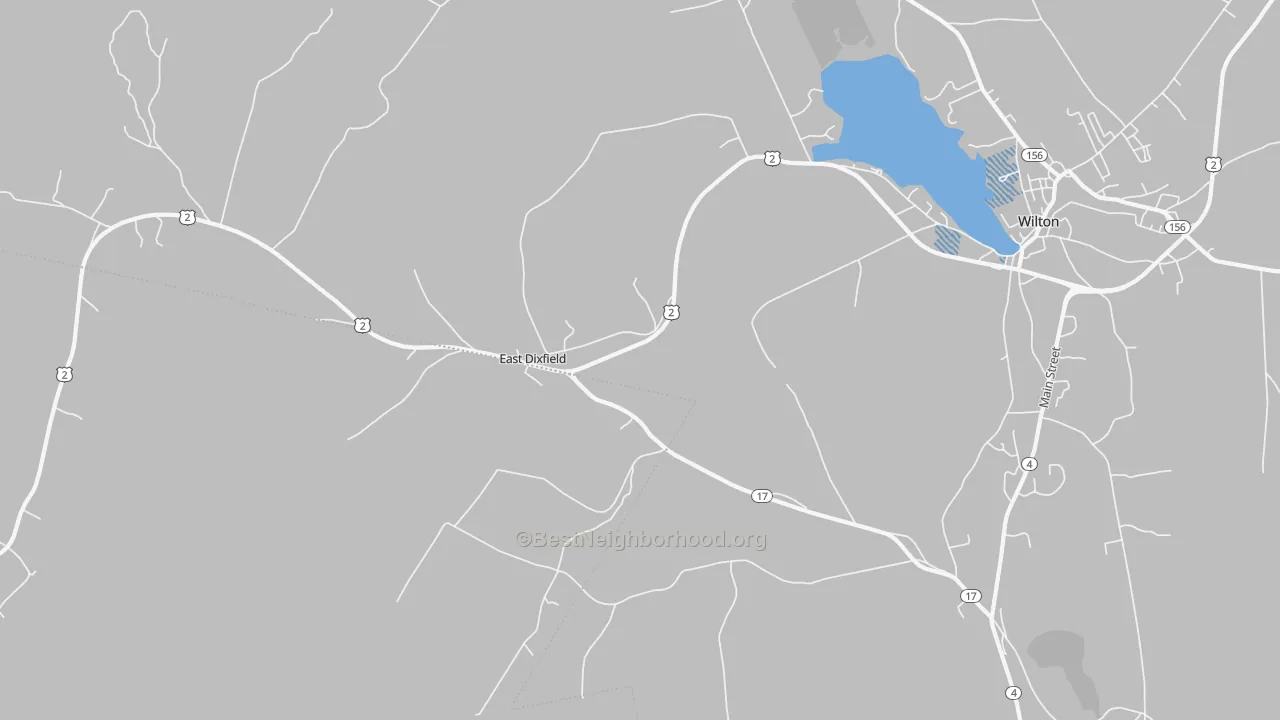 Transit Grade map of East Dixfield, ME