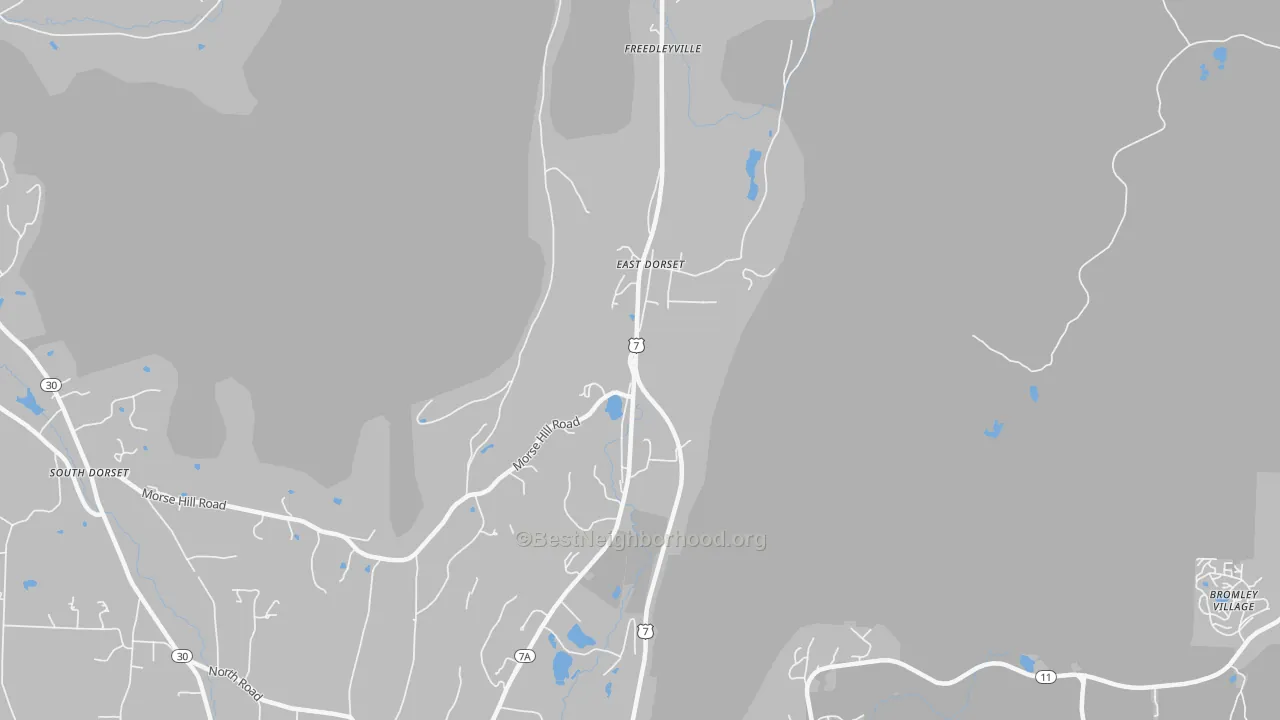 Transit Grade map of East Dorset, VT