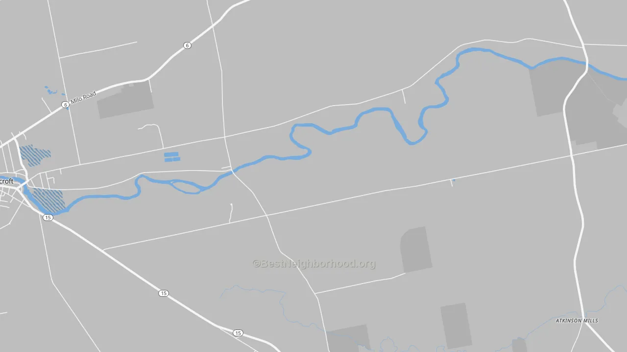 Transit Grade map of East Dover, ME