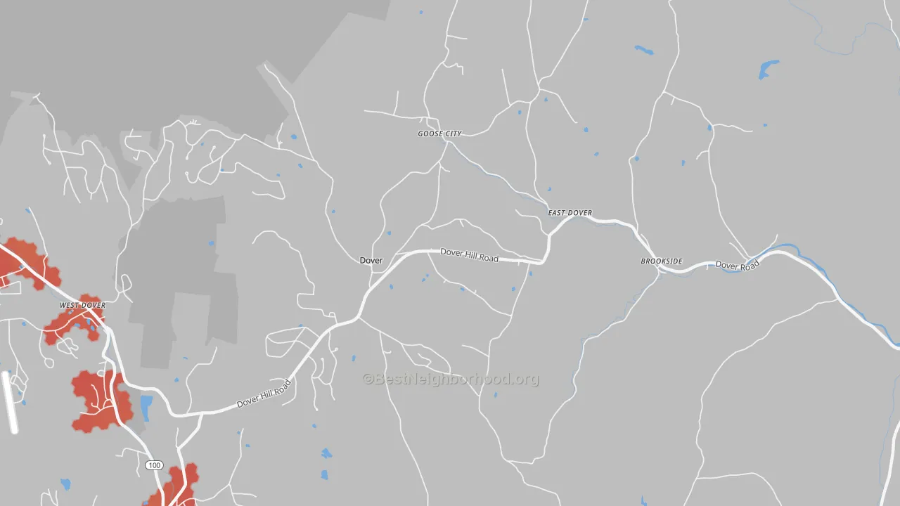 Transit Grade map of East Dover, VT
