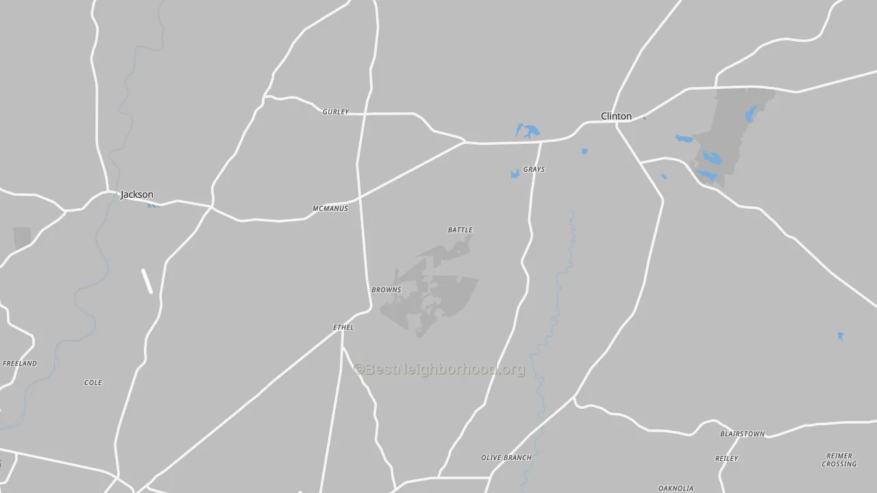 Transit Grade map of East Feliciana Parish, LA