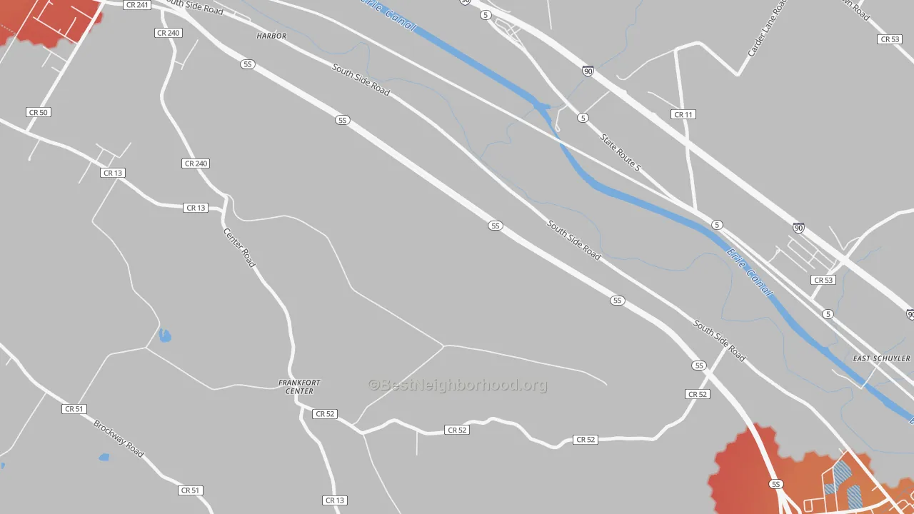 Transit Grade map of East Frankfort, NY