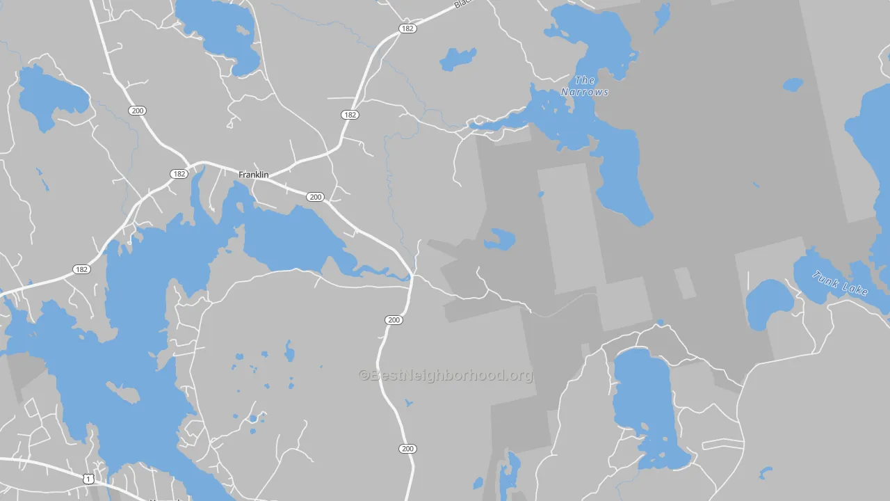 Transit Grade map of East Franklin, ME