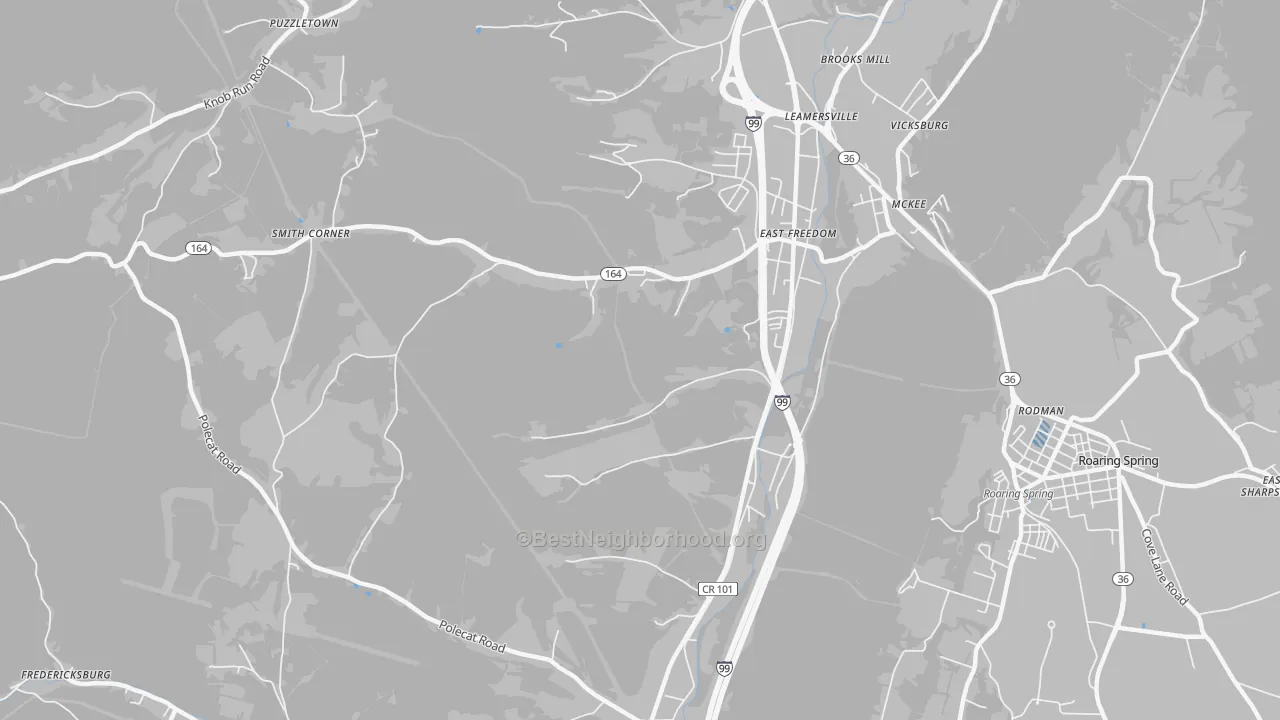 Transit Grade map of East Freedom, PA