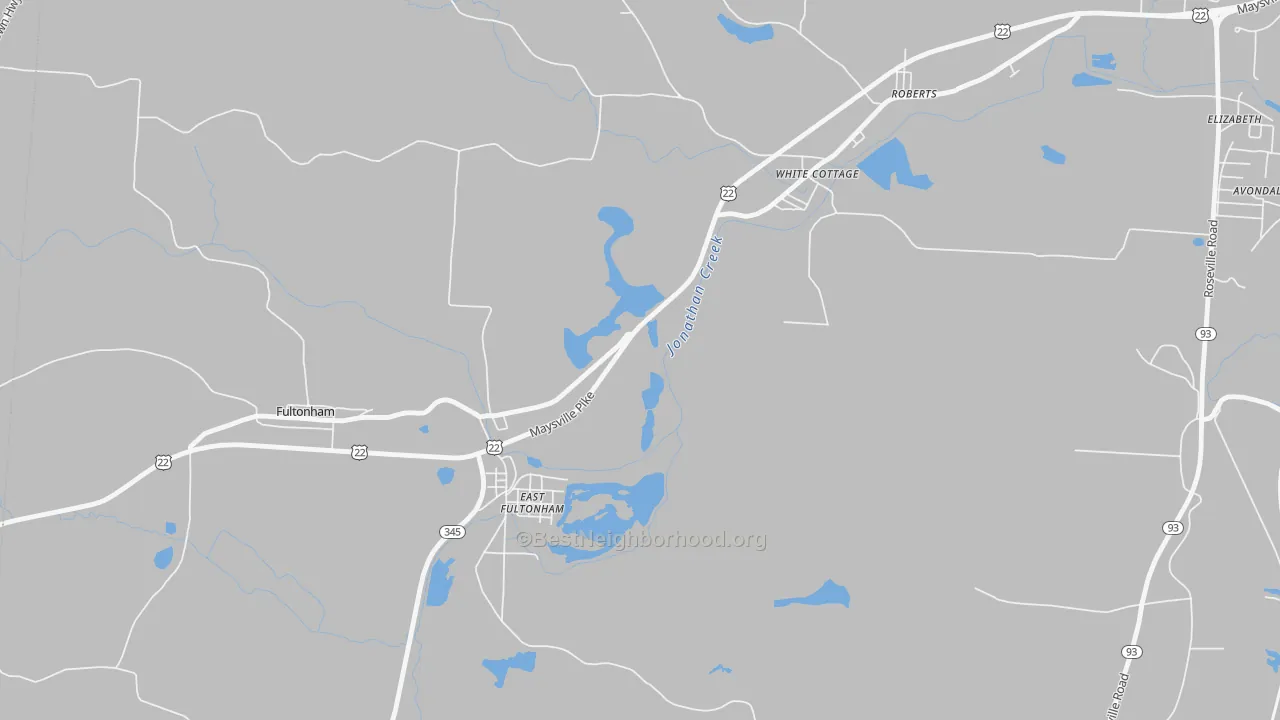 Transit Grade map of East Fultonham, OH