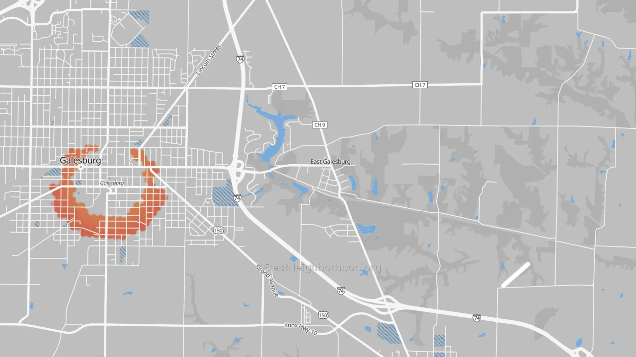 Transit Grade map of East Galesburg, IL