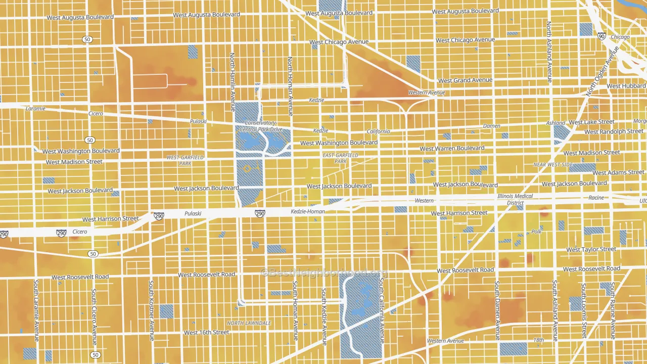 Transit Grade map of East Garfield Park, Chicago, IL