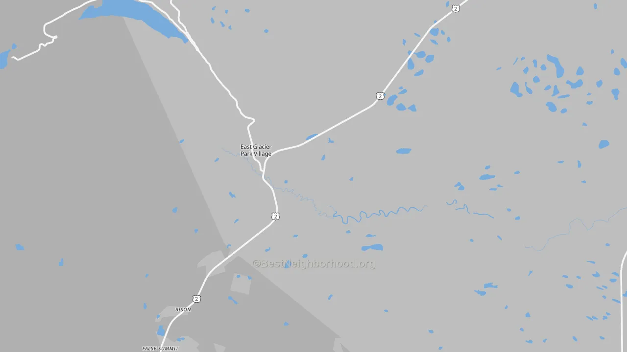 Transit Grade map of East Glacier Park, MT