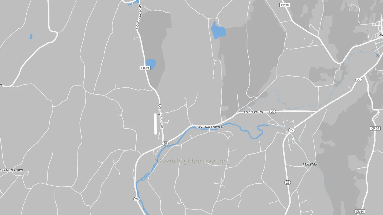 Transit Grade map of East Greenwich, NY