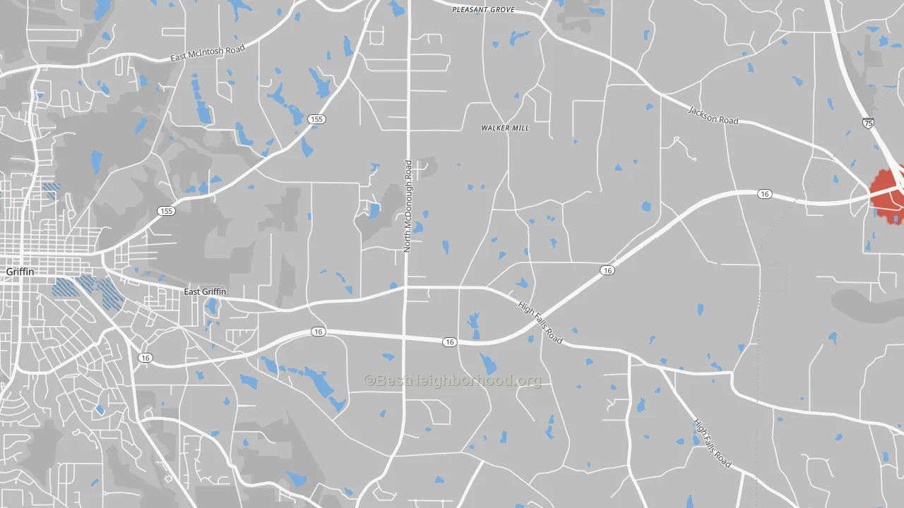 Transit Grade map of East Griffin, GA