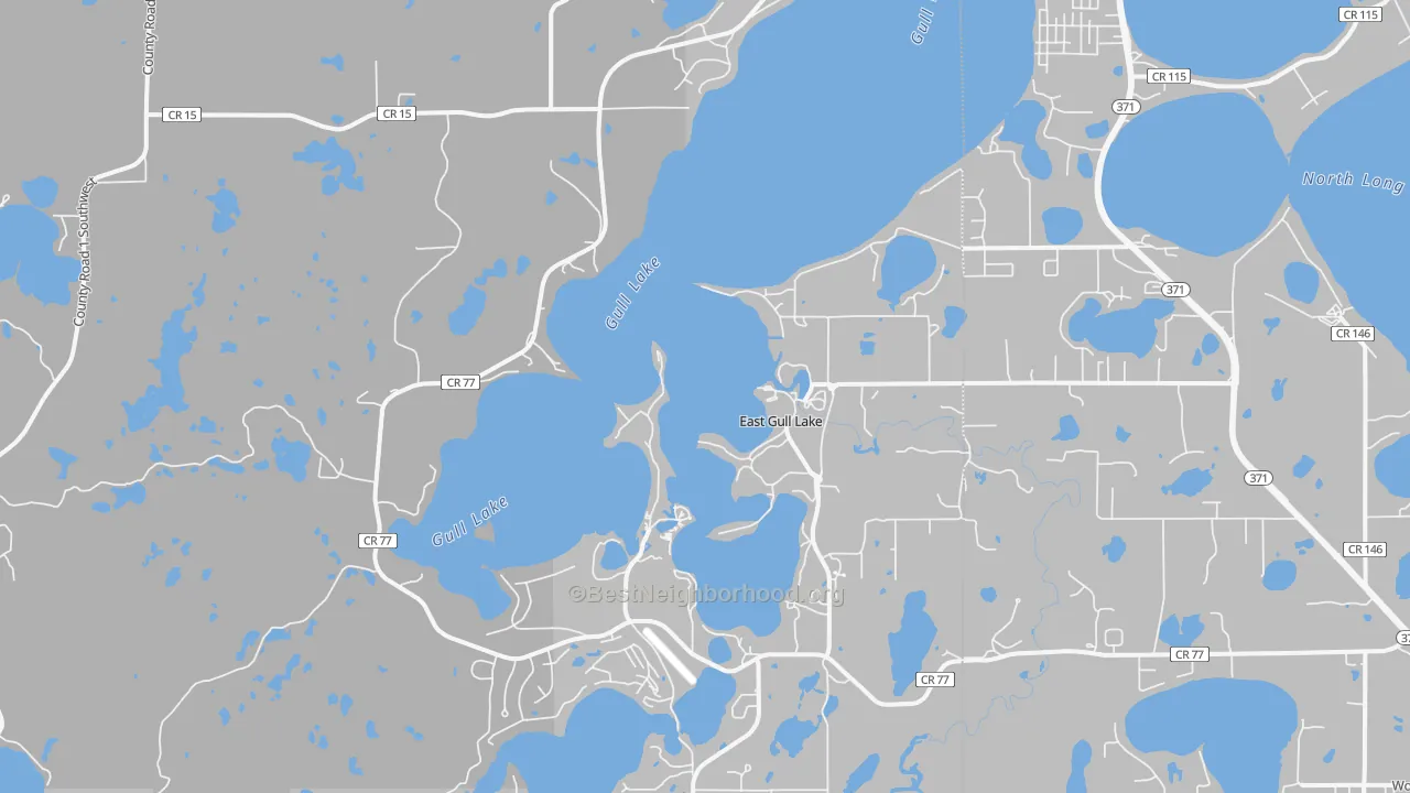 Transit Grade map of East Gull Lake, MN