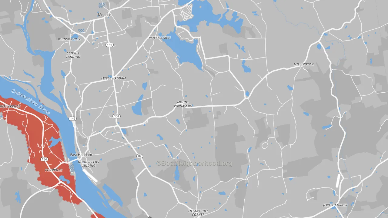 Transit Grade map of East Haddam, CT