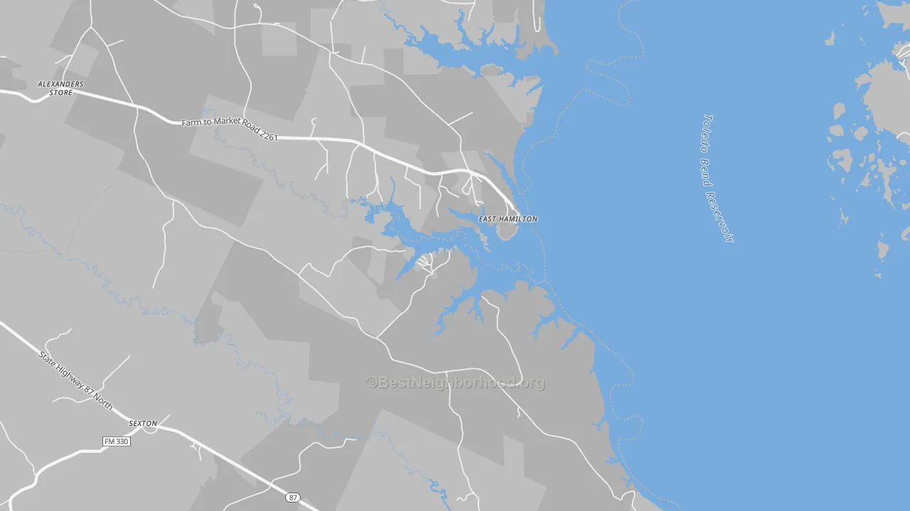 Transit Grade map of East Hamilton, TX