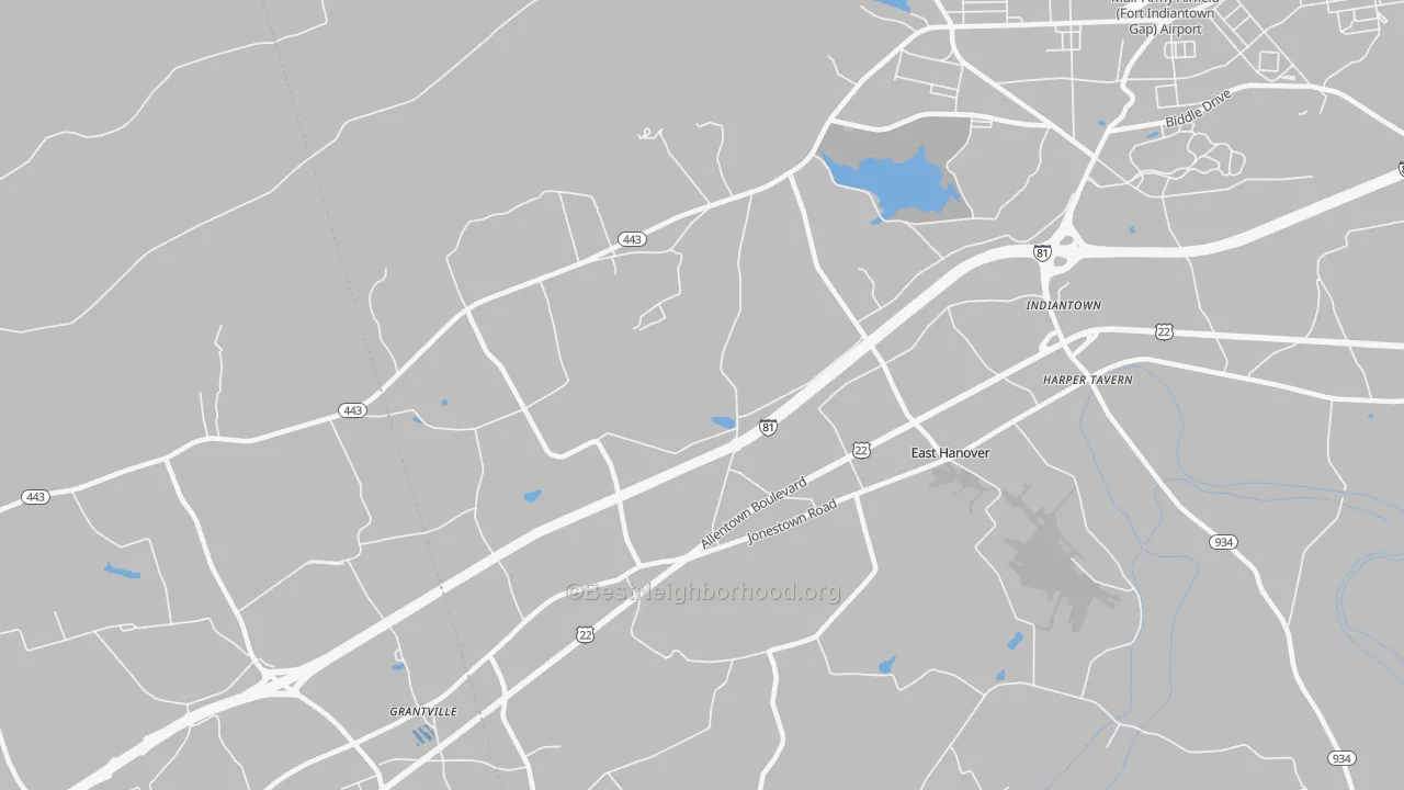 Transit Grade map of East Hanover, PA