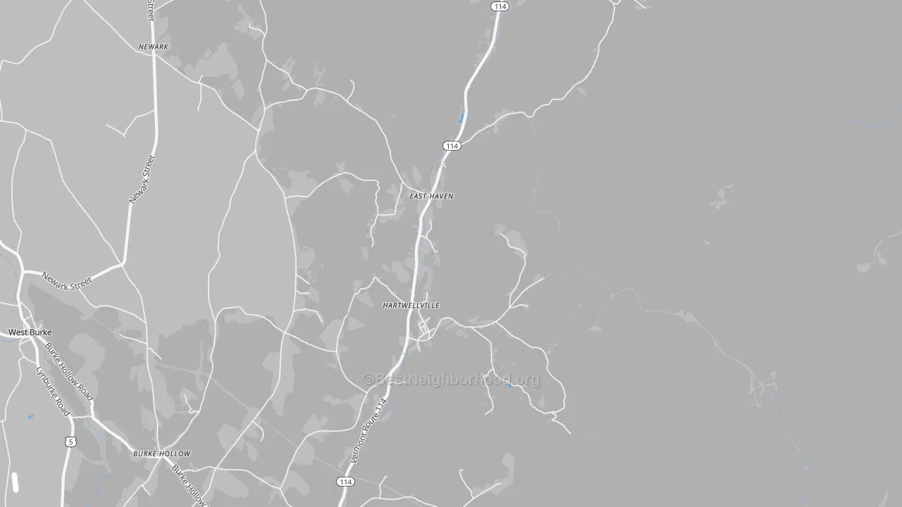Transit Grade map of East Haven, VT