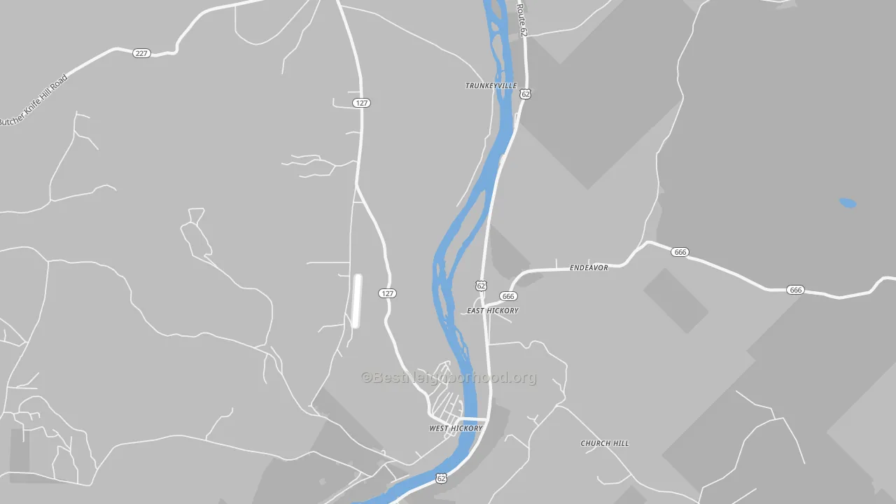 Transit Grade map of East Hickory, PA