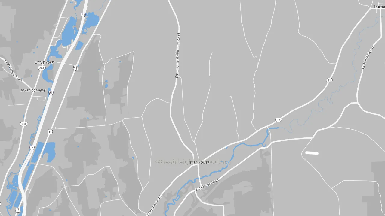 Transit Grade map of East Homer, NY
