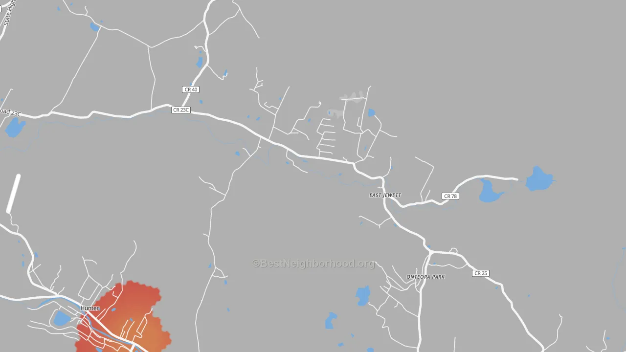 Transit Grade map of East Jewett, NY