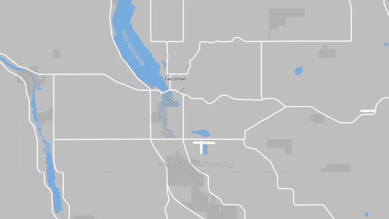 Transit Grade map of East Jordan, MI