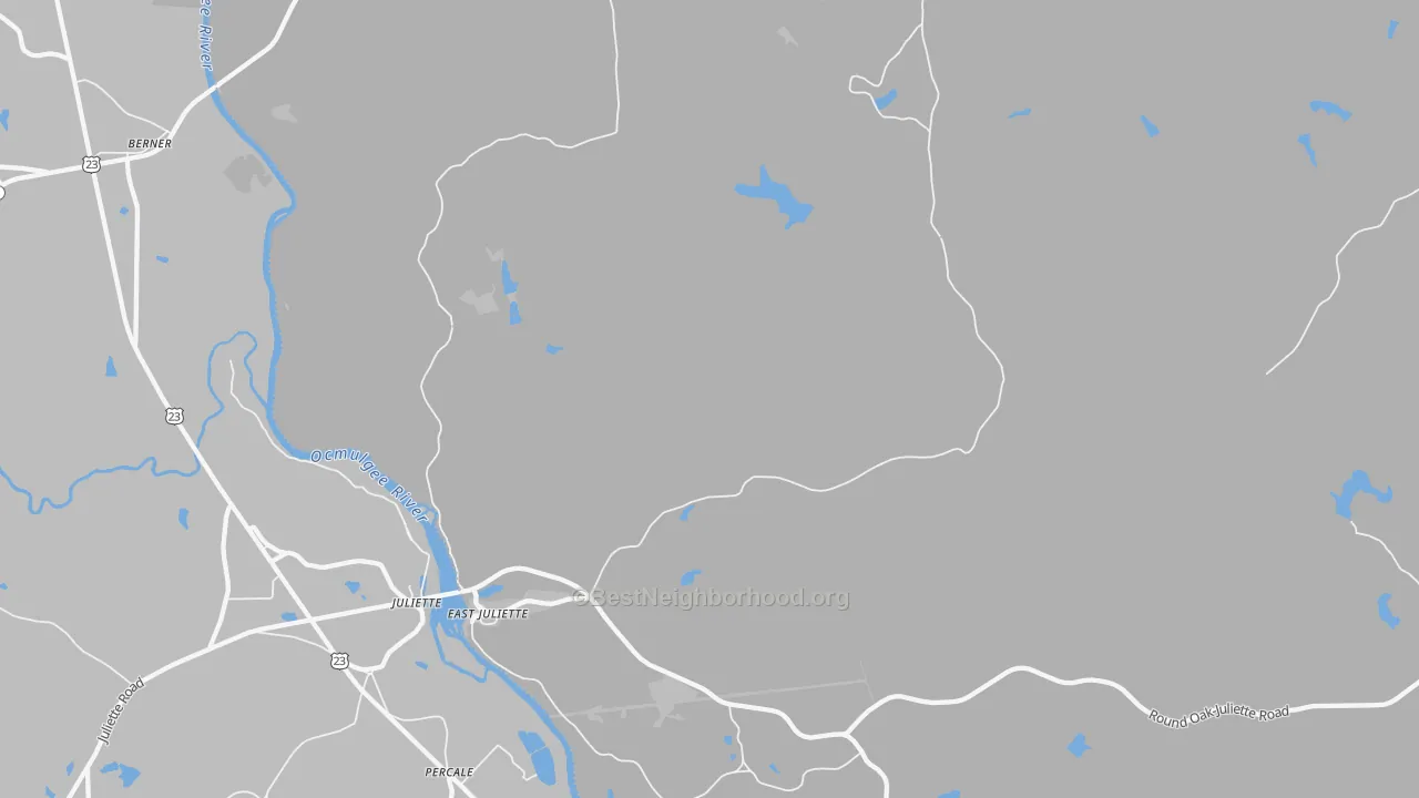 Transit Grade map of East Juliette, GA