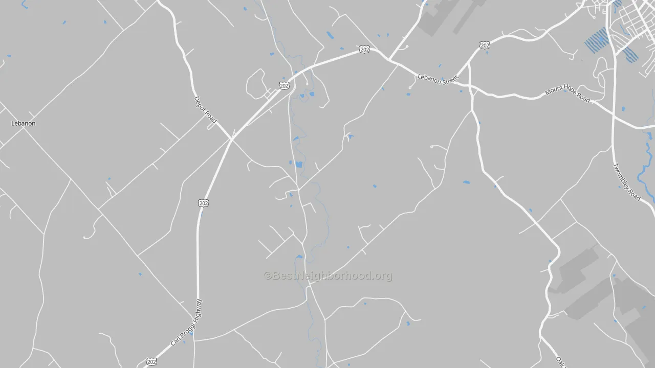 Transit Grade map of East Lebanon, ME