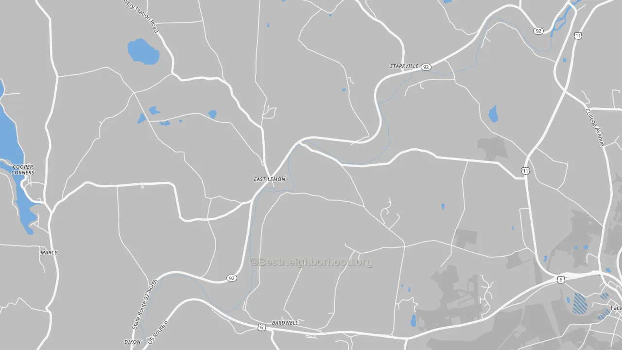 Transit Grade map of East Lemon, PA