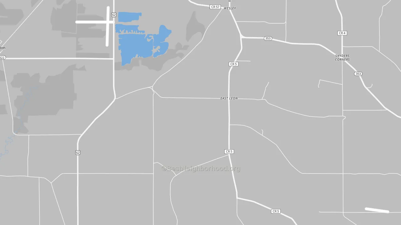 Transit Grade map of East Leon, NY