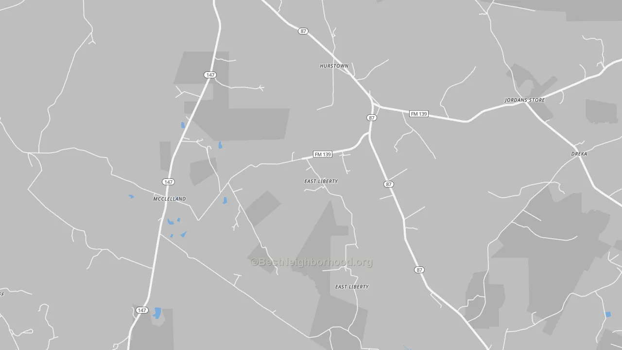 Transit Grade map of East Liberty, TX