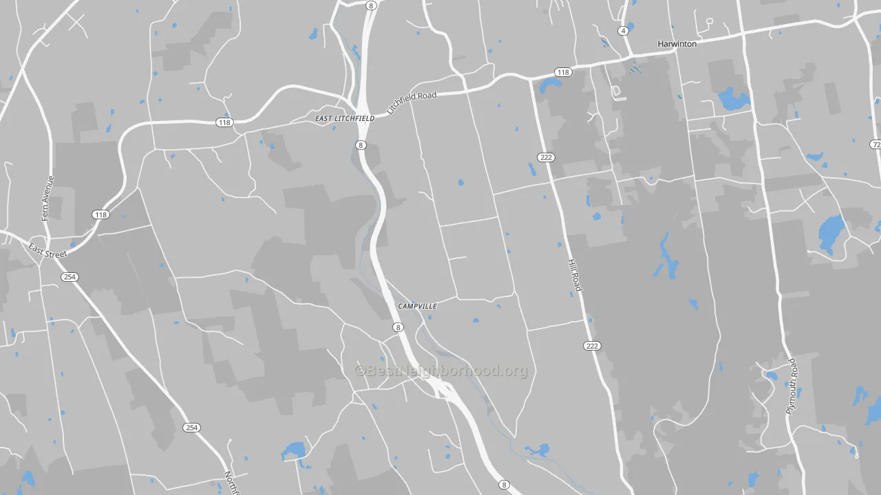 Transit Grade map of East Litchfield, CT