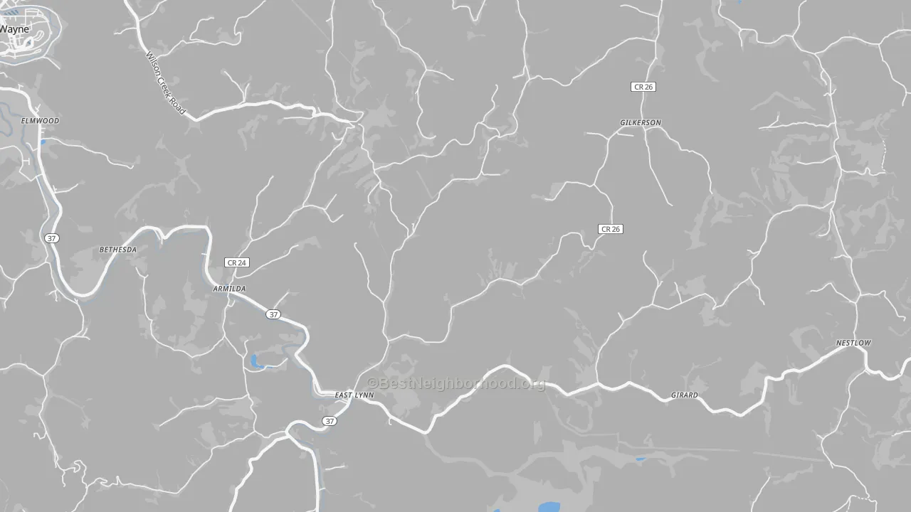 Transit Grade map of East Lynn, WV