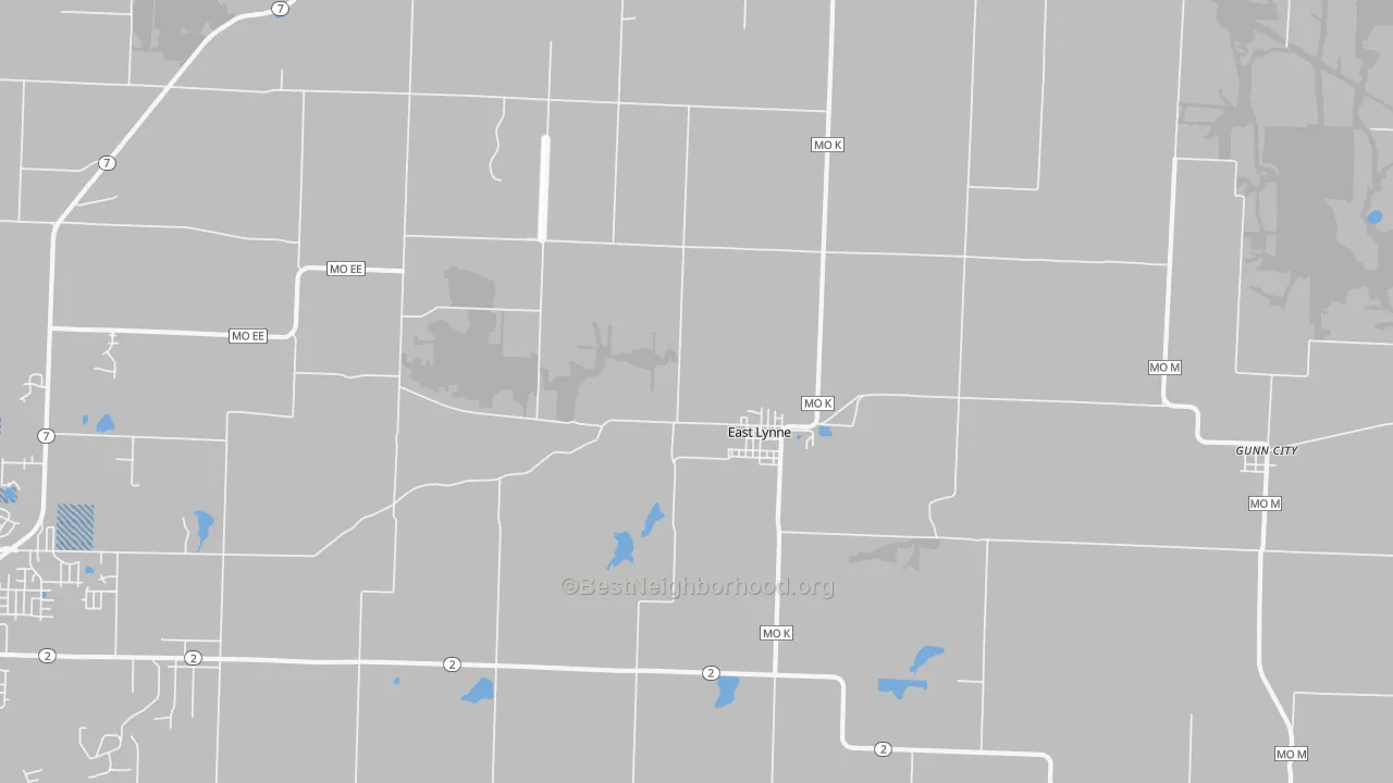 Transit Grade map of East Lynne, MO