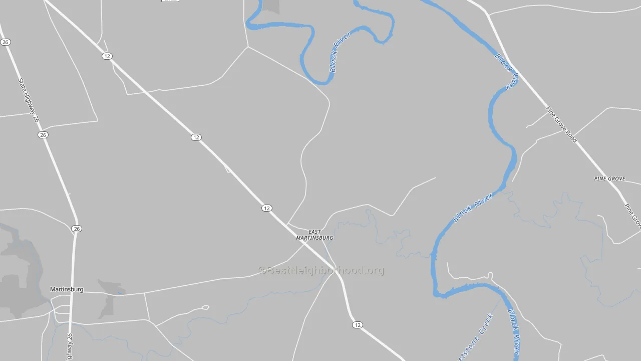 Transit Grade map of East Martinsburg, NY