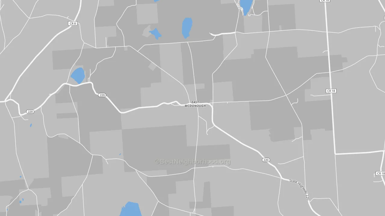 Transit Grade map of East McDonough, NY