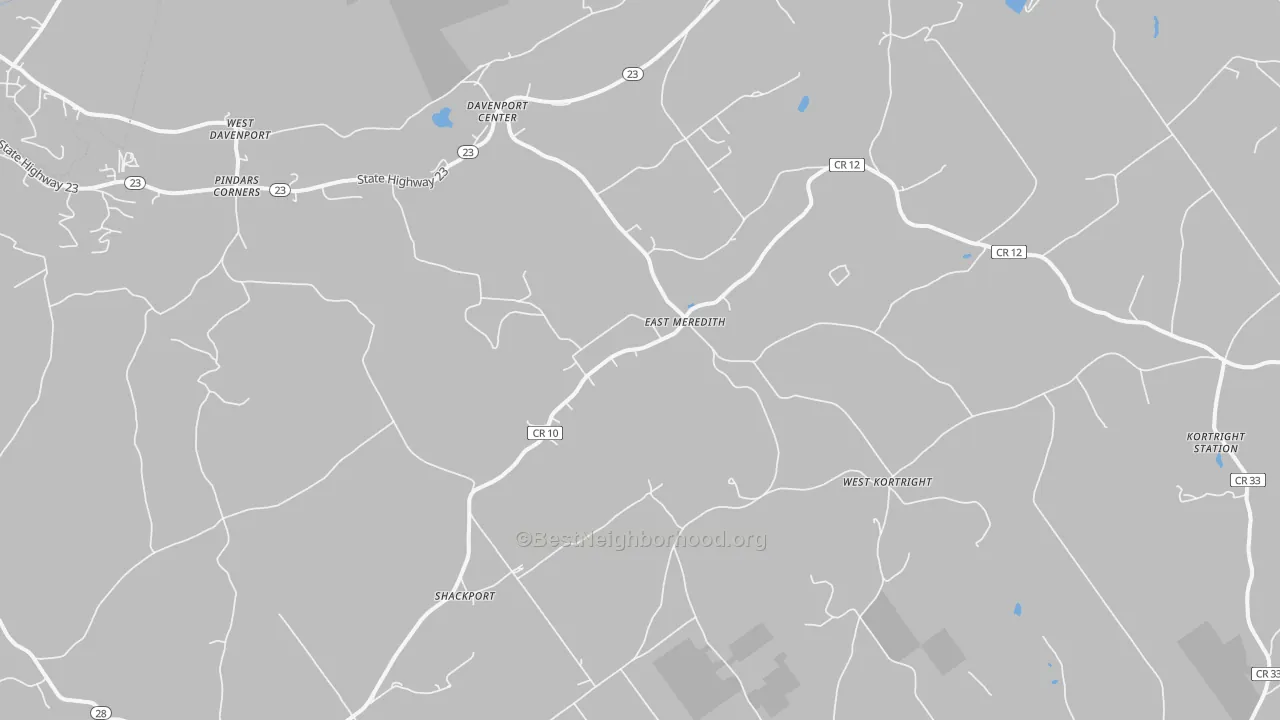 Transit Grade map of East Meredith, NY
