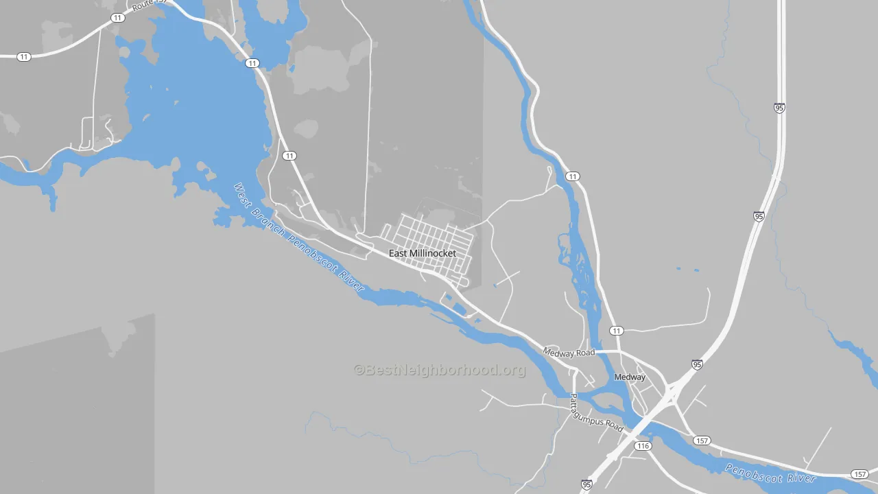 Transit Grade map of East Millinocket, ME