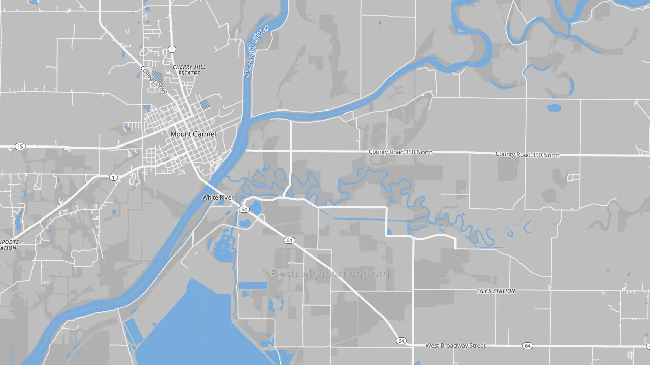 Transit Grade map of East Mount Carmel, IN