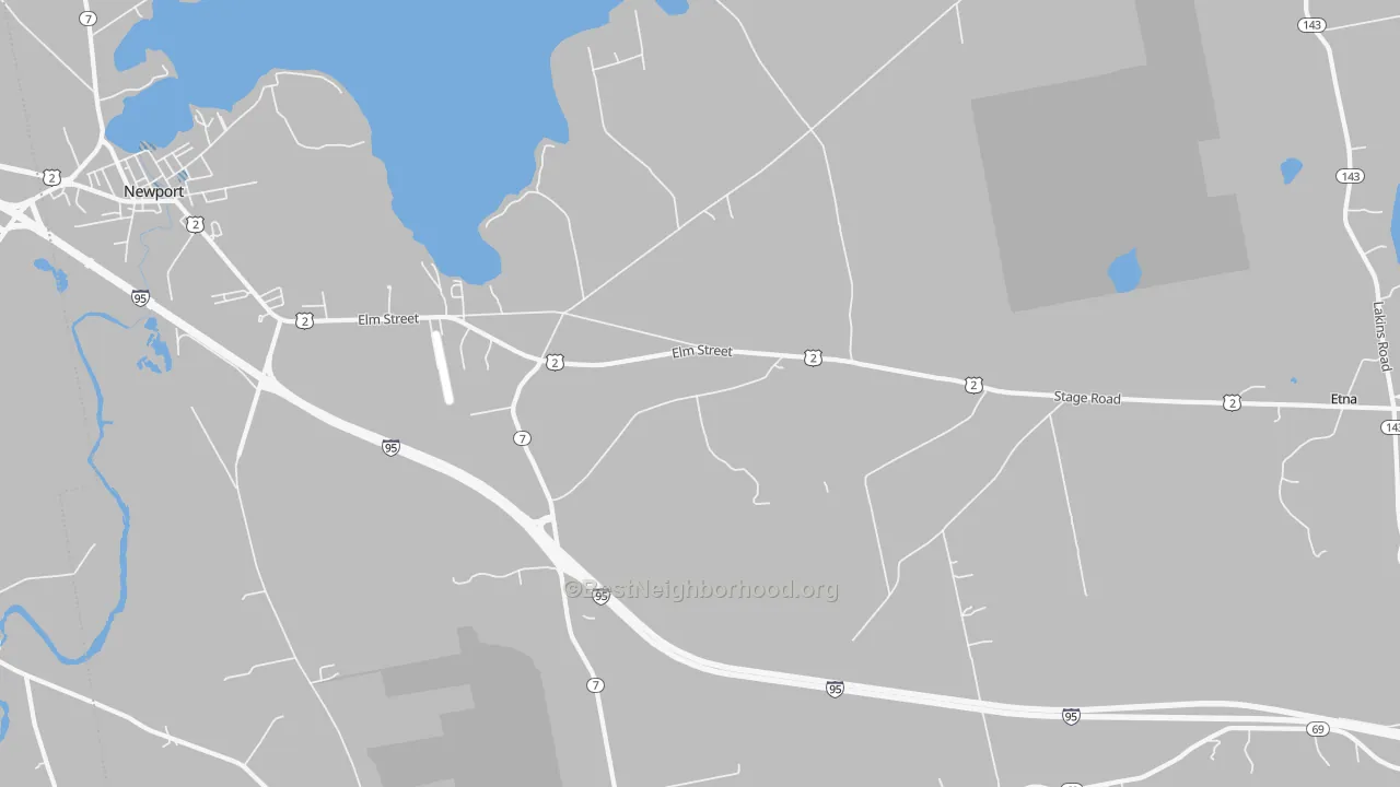 Transit Grade map of East Newport, ME