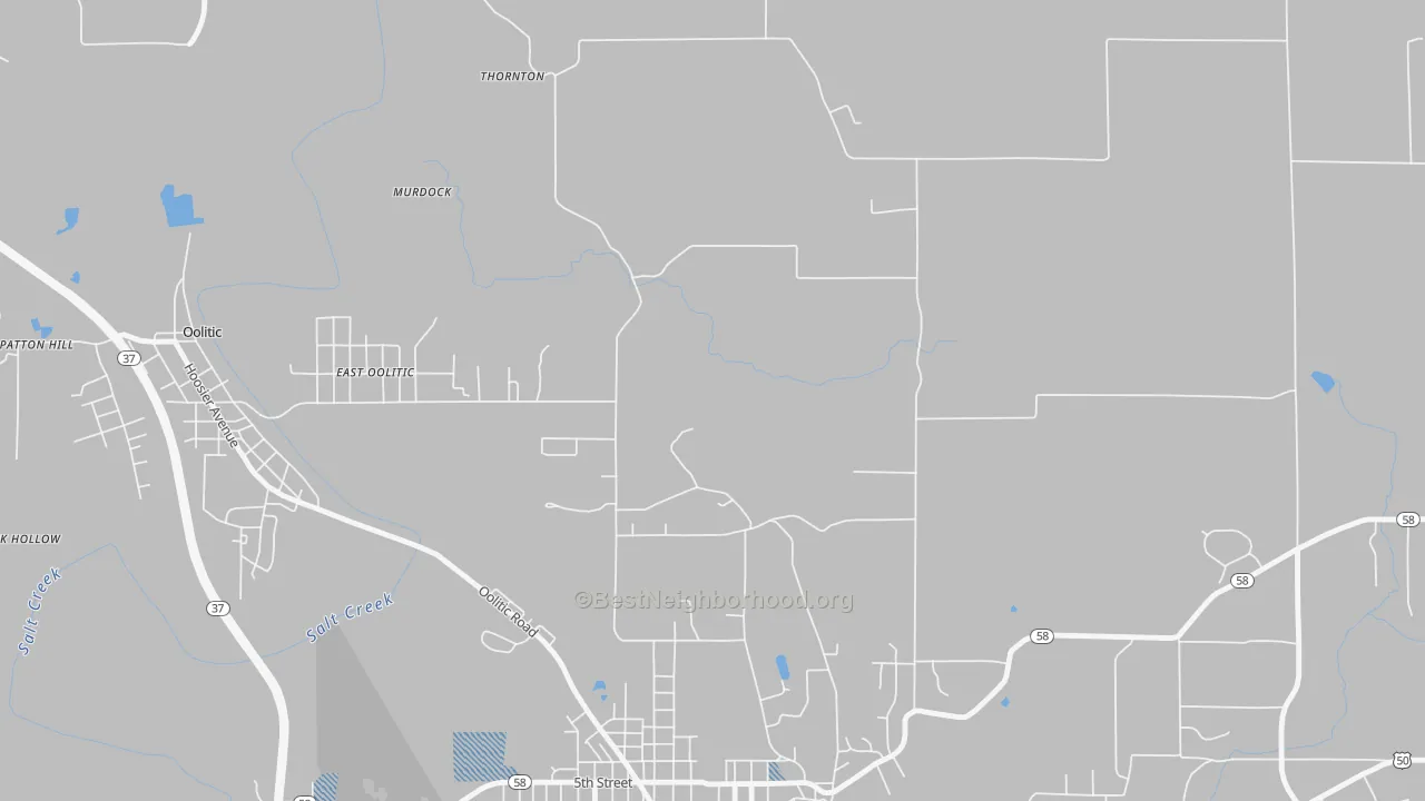 Transit Grade map of East Oolitic, IN