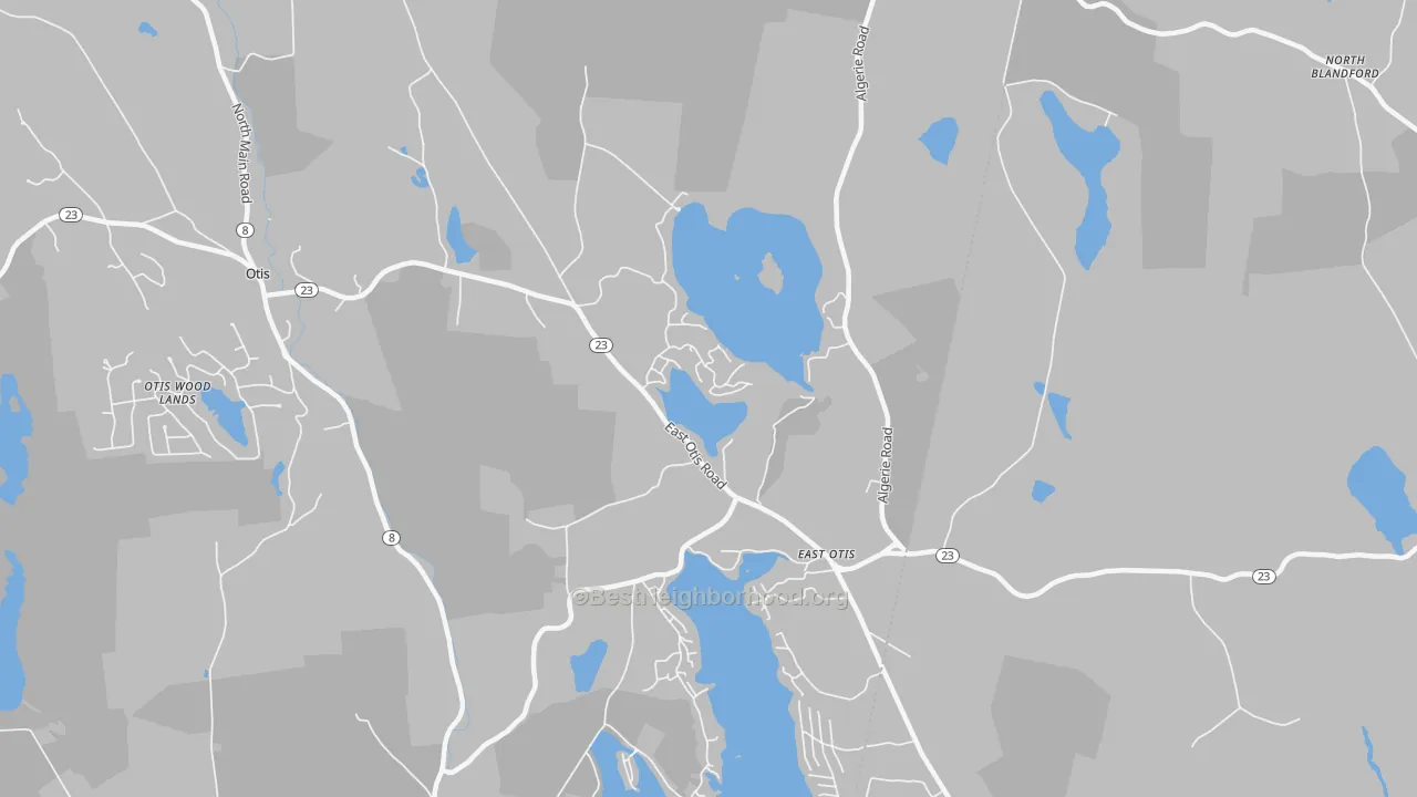 Transit Grade map of East Otis, MA