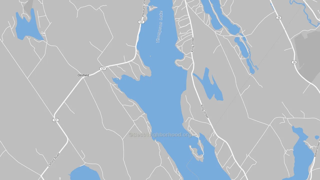 Transit Grade map of East Otisfield, ME