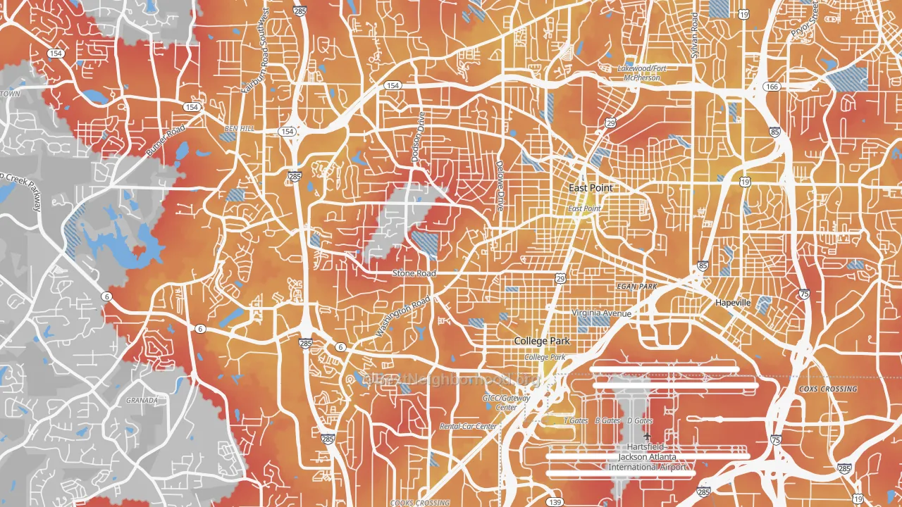 Transit Grade map of East Point, GA