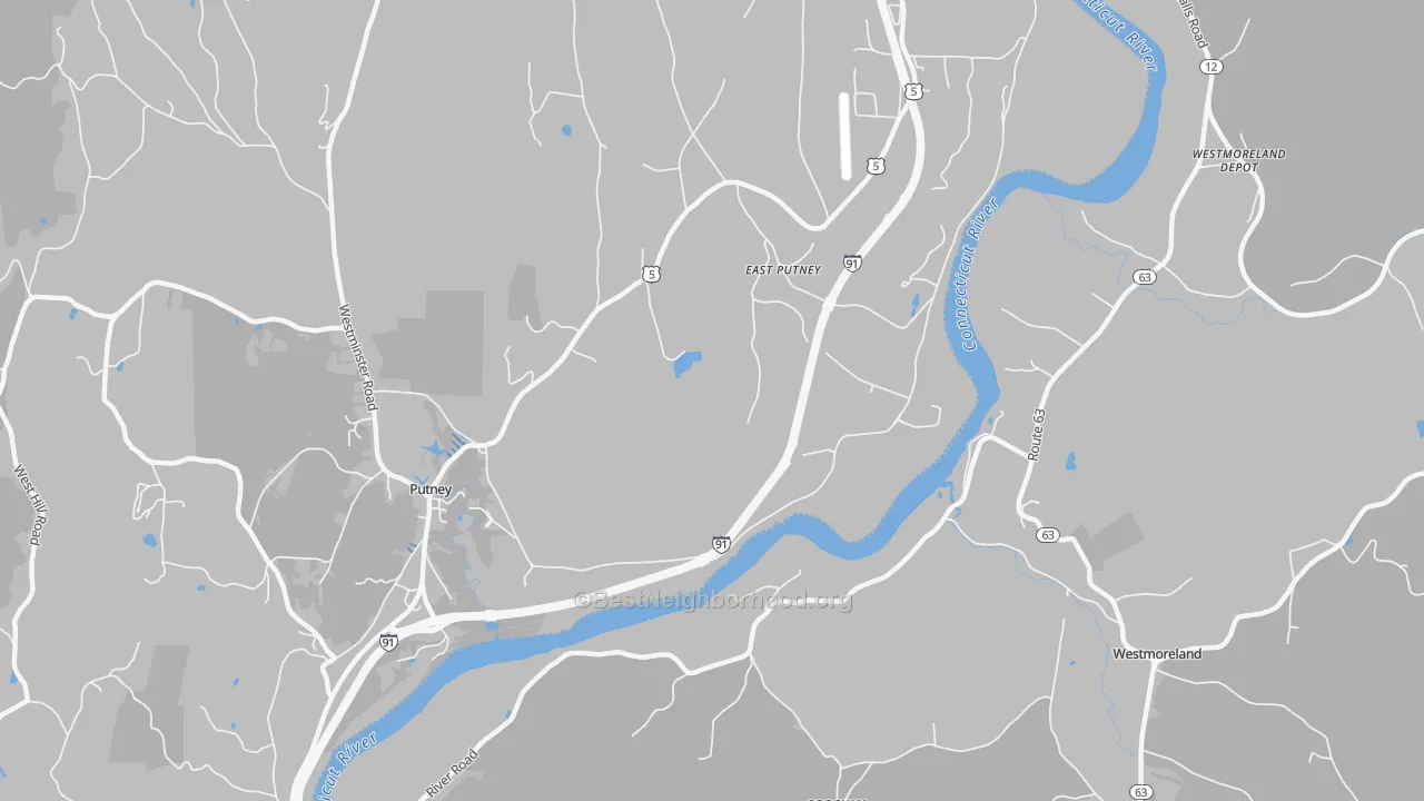 Transit Grade map of East Putney, VT