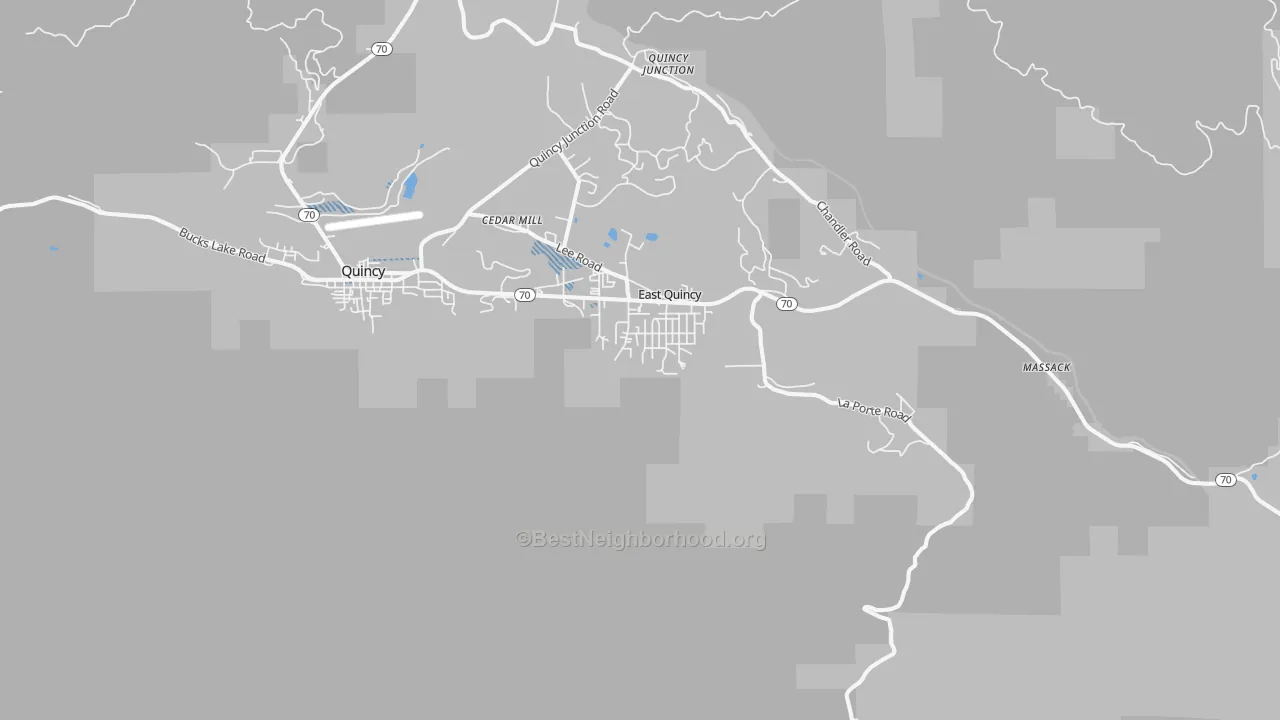 Transit Grade map of East Quincy, CA