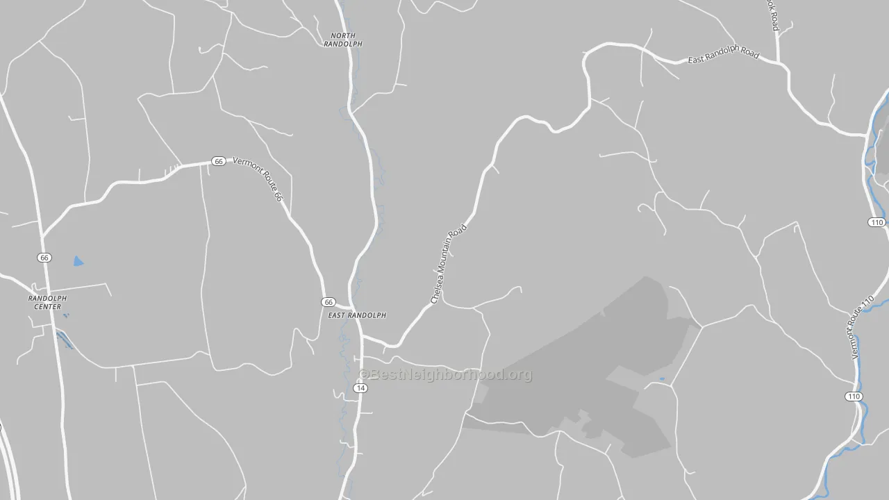 Transit Grade map of East Randolph, VT