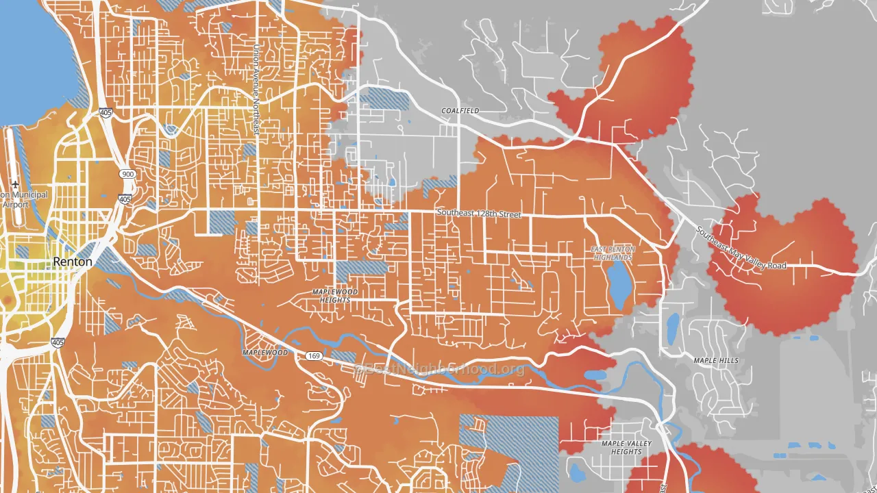 Transit Grade map of East Renton Highlands, WA