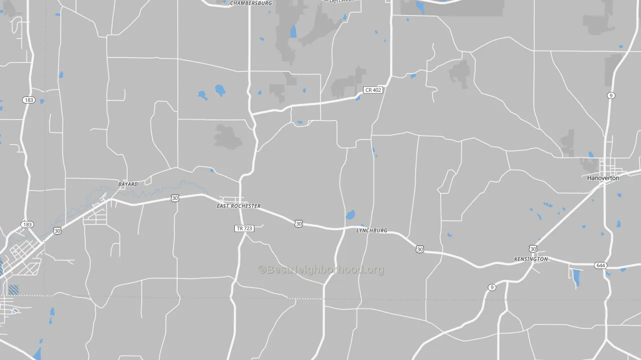 Transit Grade map of East Rochester, OH